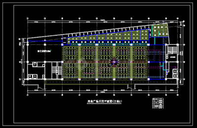 美食广场建筑cad平面装修施工方案
